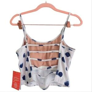 NWT Kortni Jeane Racerback Top in Brushed Polka Dots Build in Bra size.Large NEW